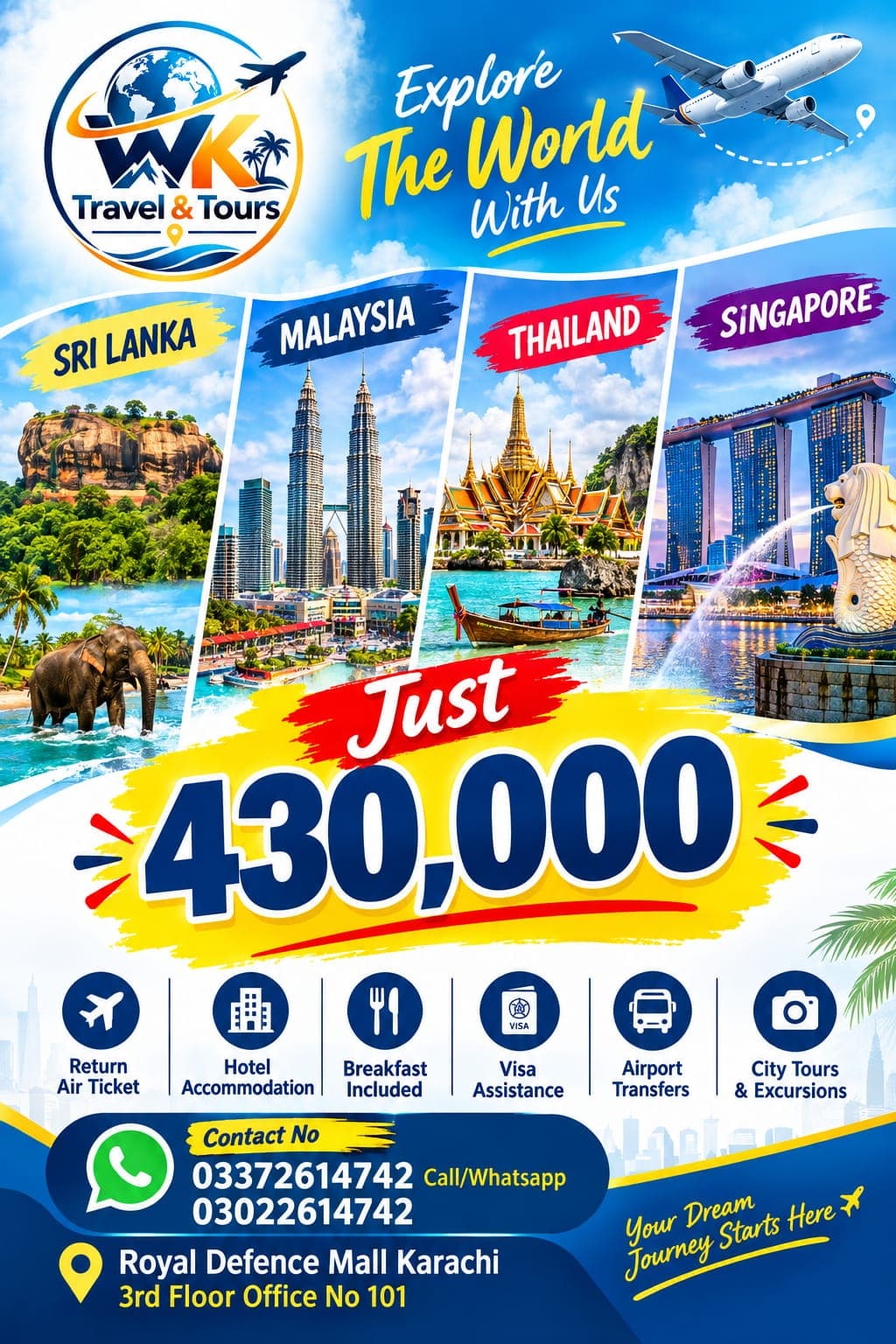 4-Country Asia Grand Tour: Sri Lanka, Malaysia, Thailand & Singapore